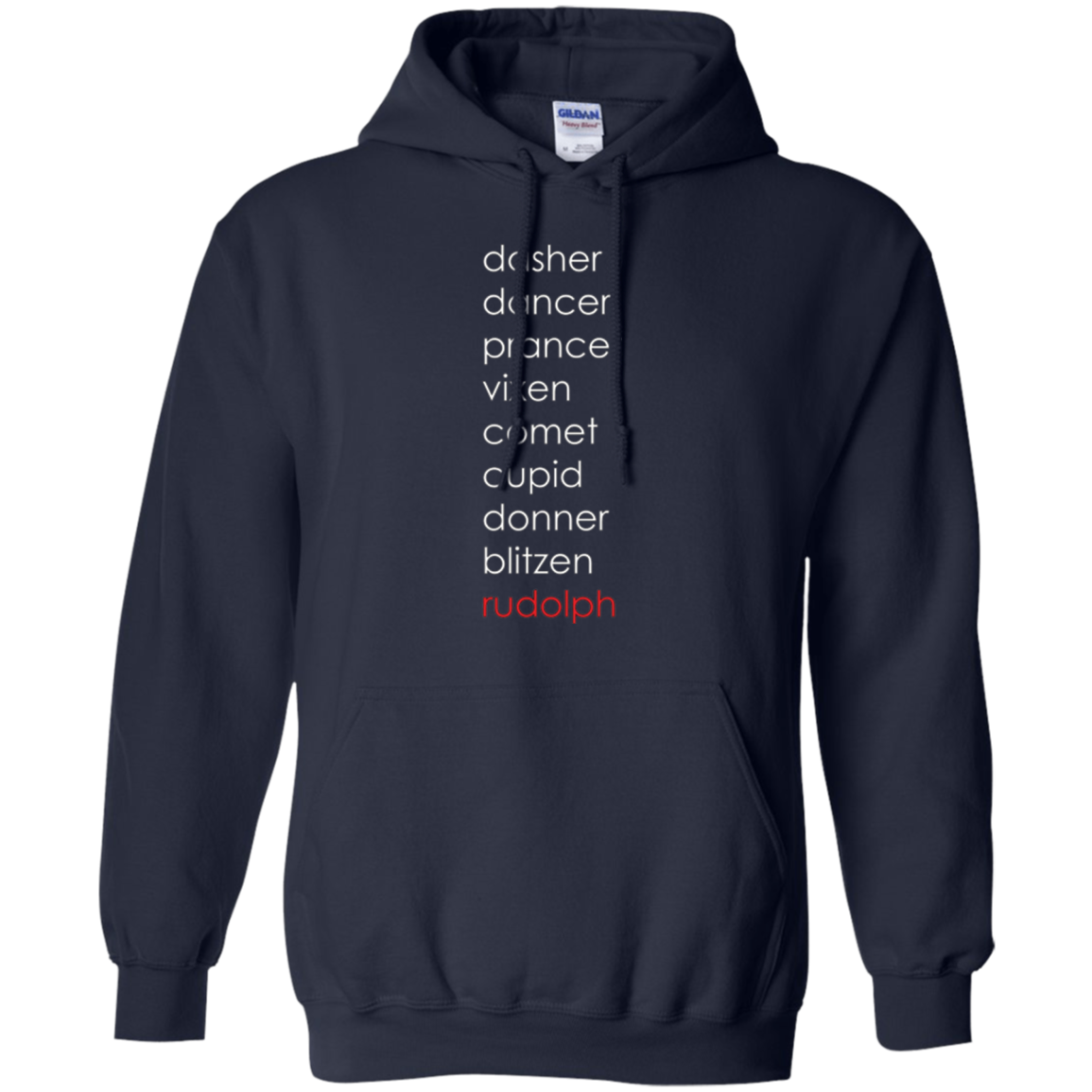 Santa's Reindeer Name List Shirt, Funny Christmas Gift