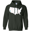 Image of American Map Shirt Ice Hockey Rink Novelty Long Sleeve Tee