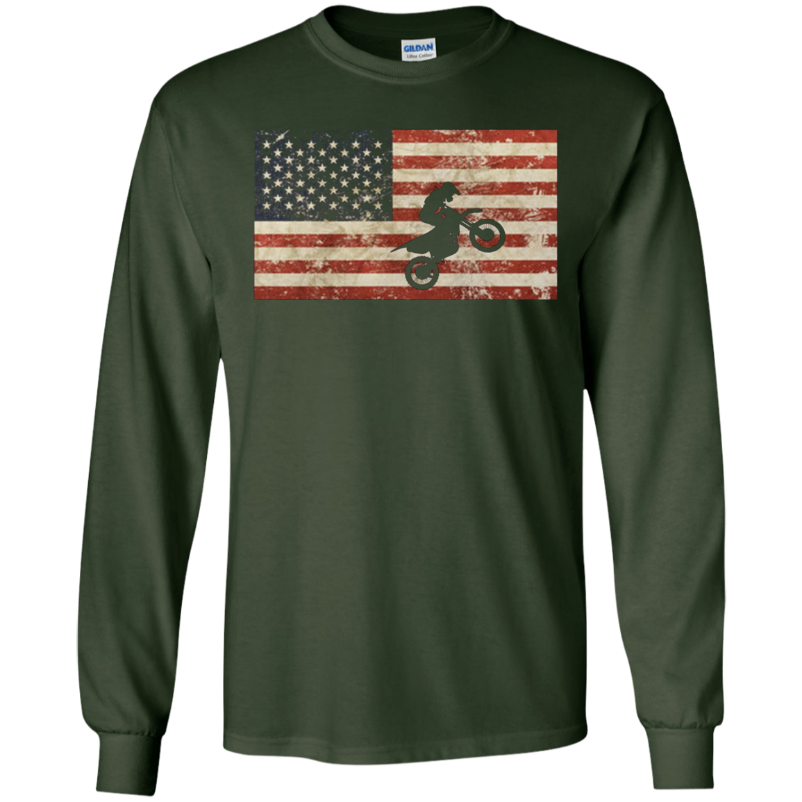 American Flag Motocross BMX T-Shirt