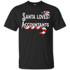 Image of Santa Loves Accountants T-Shirt Numbers Gift Tee