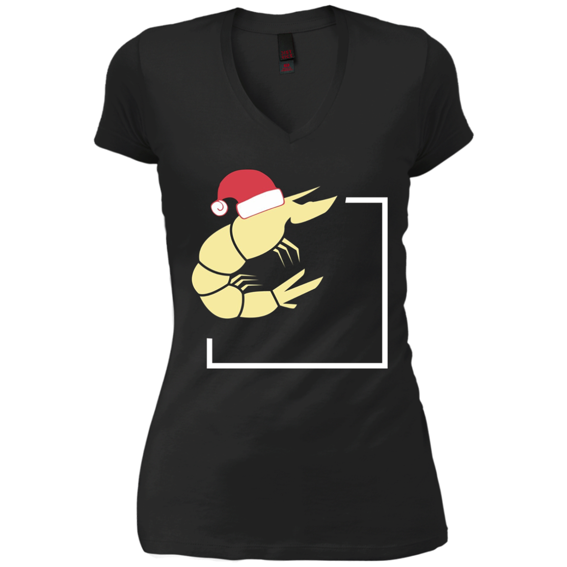 Christmas Shrimp T-Shirt - Shrimp With Santa Hat Tee