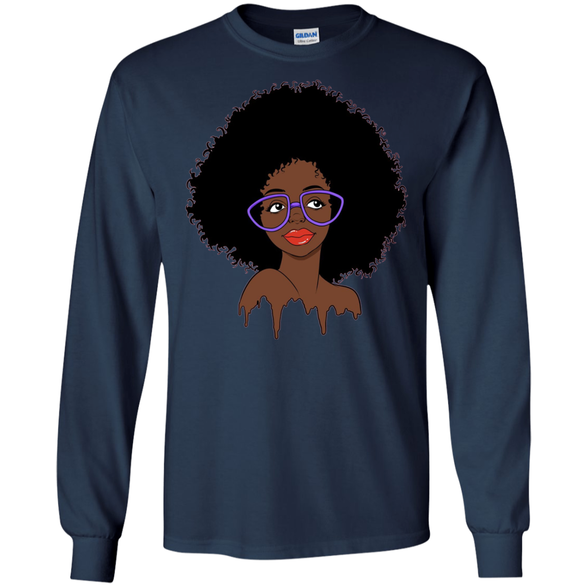 Afro Art Natural Hair T-Shirt for Black Women