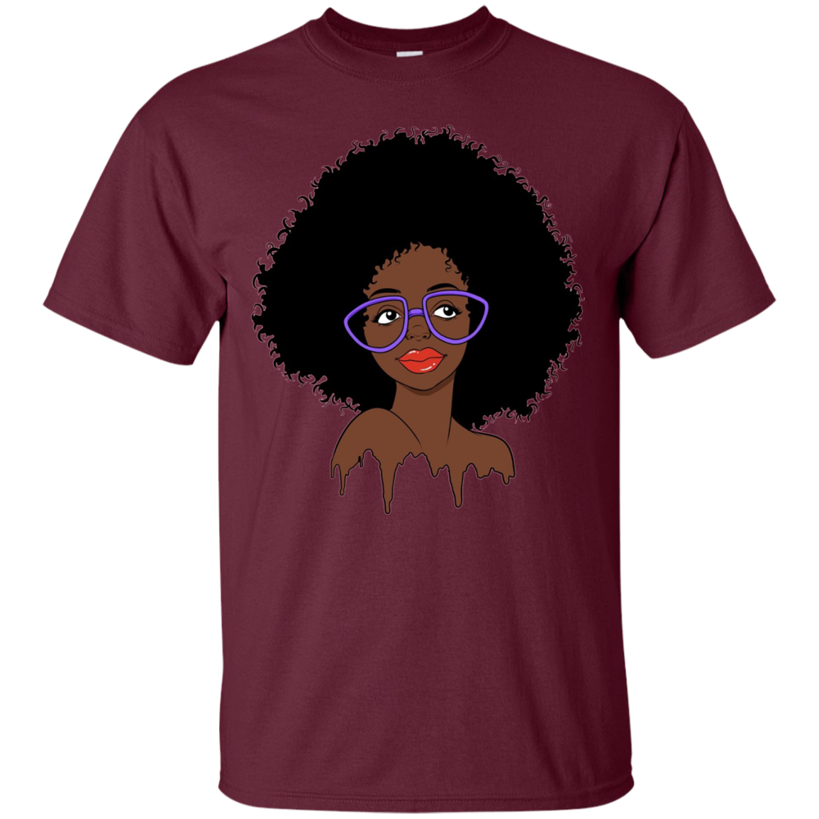 Afro Art Natural Hair T-Shirt for Black Women