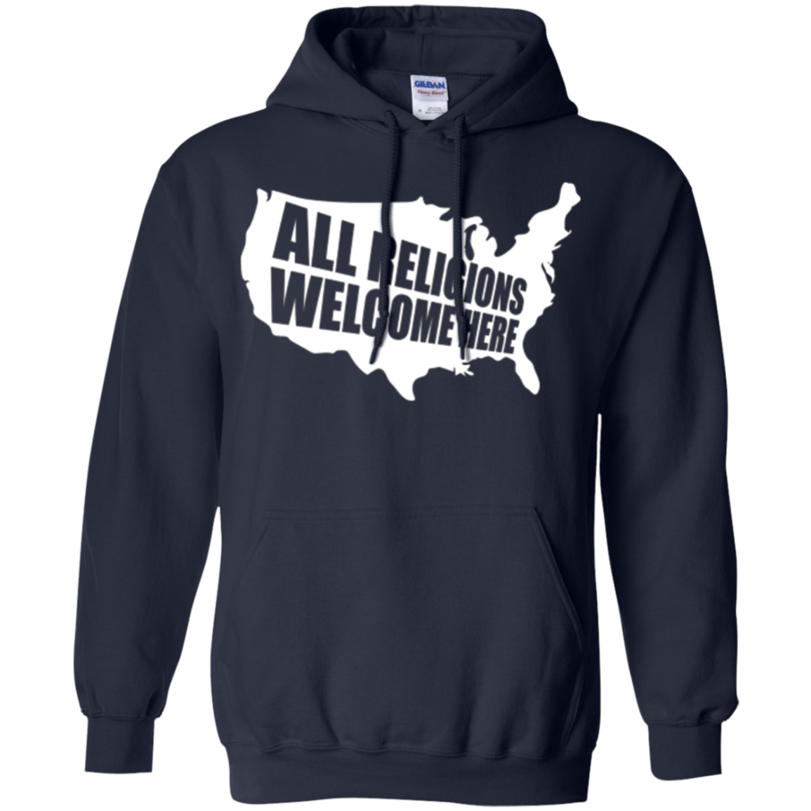 ALL RELIGIONS Welcome Here Protest T Shirt - Anti Trump Ban