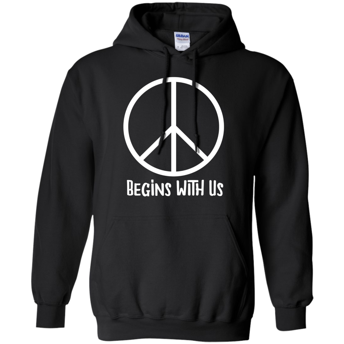 AM Peace Sign Shirts: Peace Begins With Us Symbol T-Shirt
