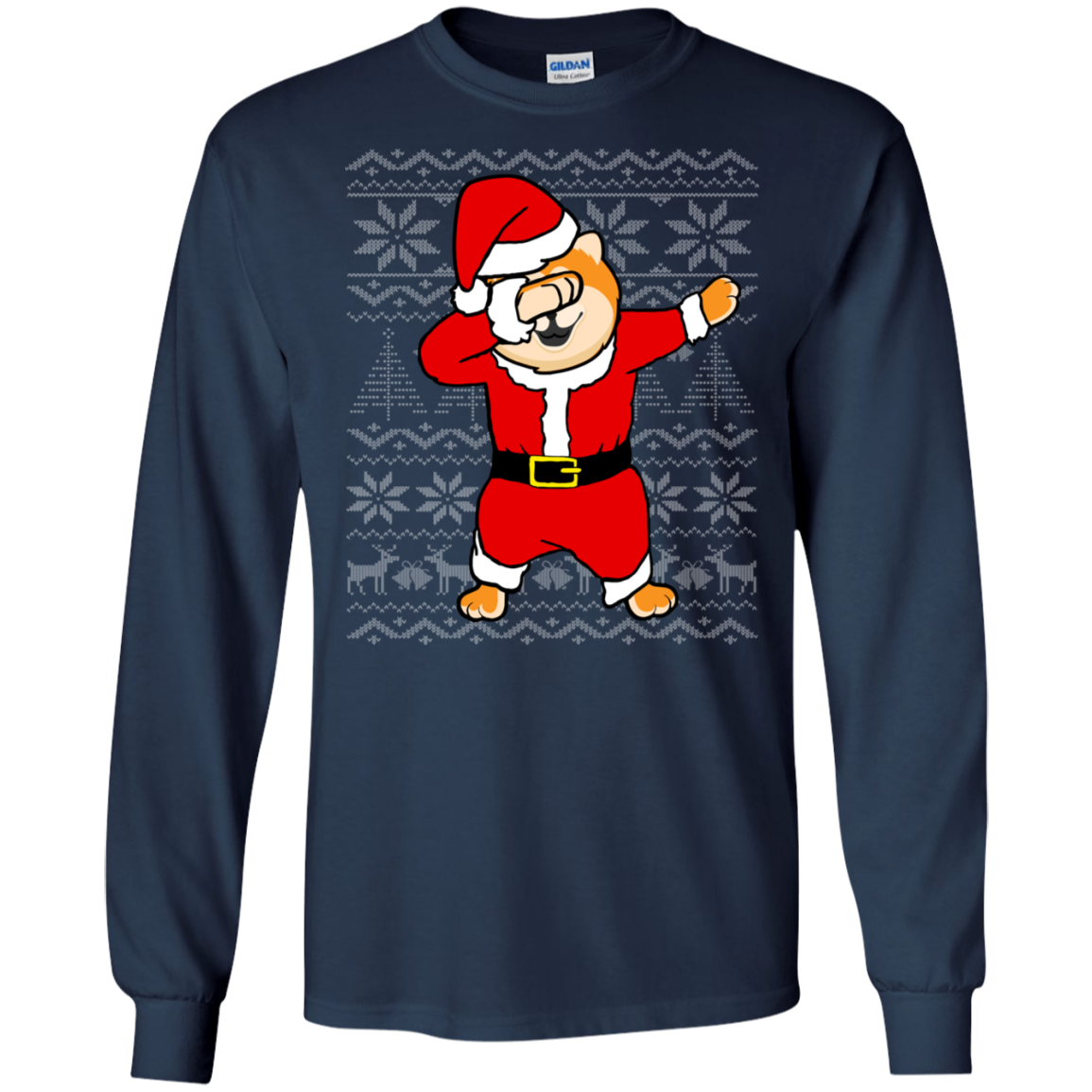 Akita Dabbing Santa Claus Merry Xmas Japanese