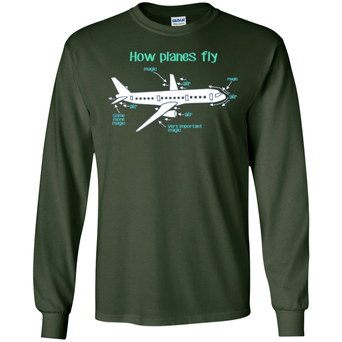 Ingénieur aérospatiale Long Sleeve Tee Shirt Comment les avions volent