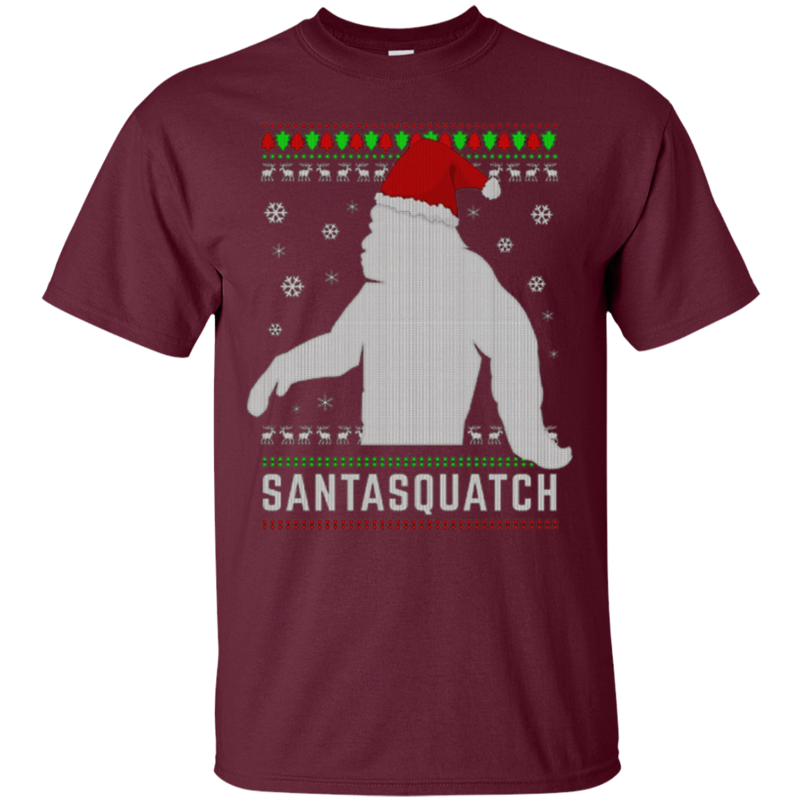 Santasquatch Christmas Ugly Sweater T-Shirt Funny Gift