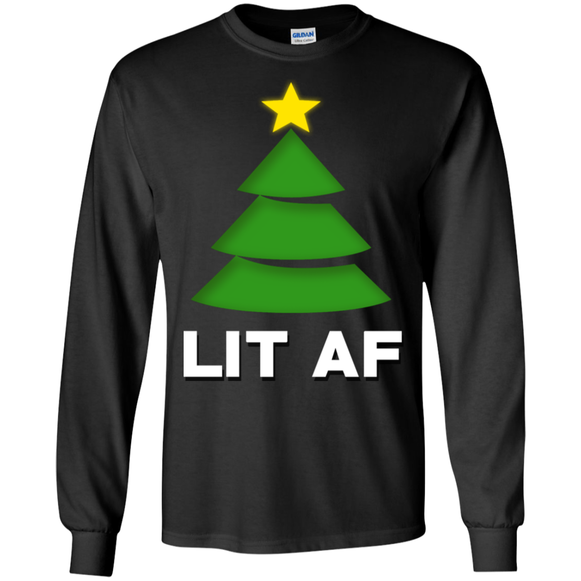 Christmas Tree Lit Af Funny Christmas Shirt