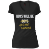 Image of T-shirt à manches longues pour adulte "Les garçons seront des humains décents"