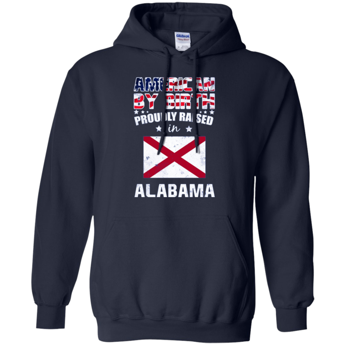 American By Birth Proudly Raised In Alabama Flag Shirt