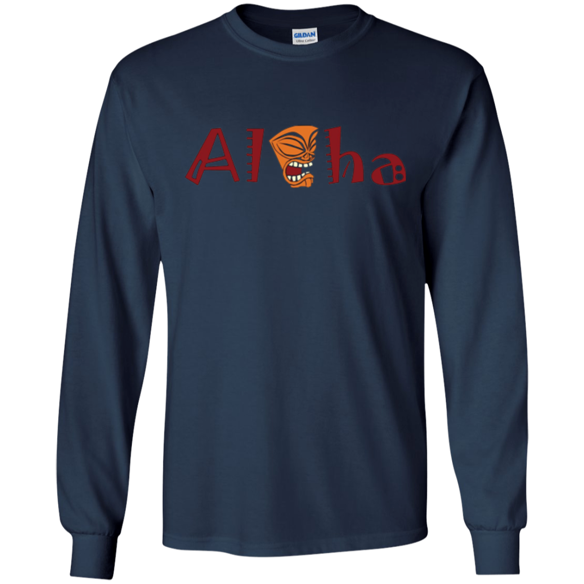 Aloha - Tiki Long Sleeve T-Shirt For Hawaii Lovers. Novelty