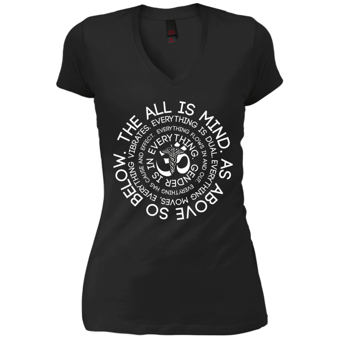As Above So Below Shirt - Caduceus OM Symbol Tee