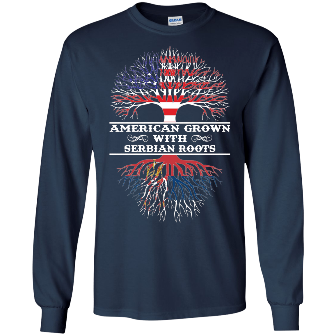 American Grown With Serbian Roots Tee Shirt