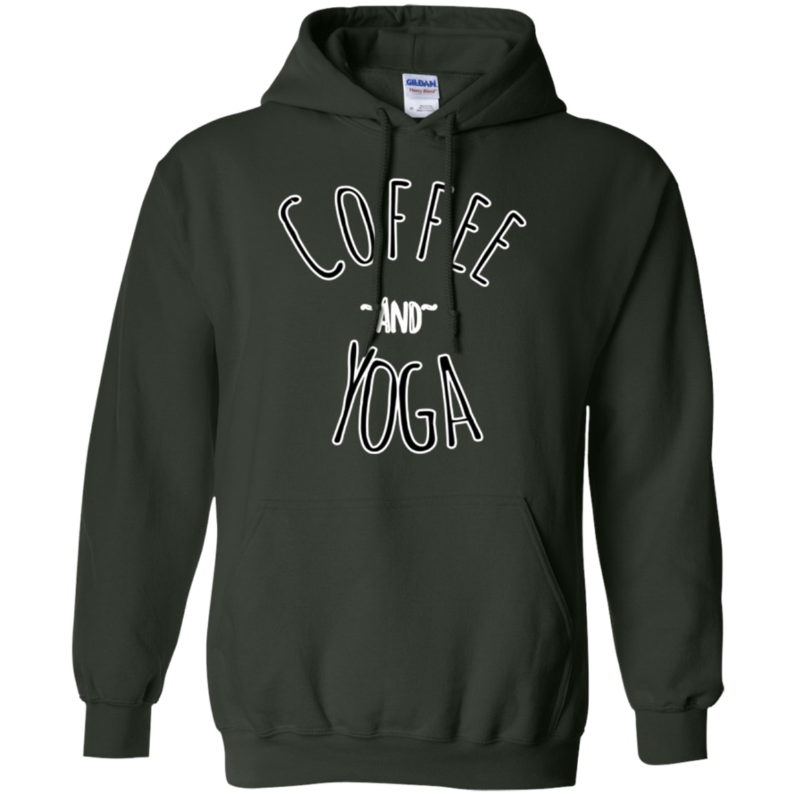 "Coffee and Yoga" Black And White Tee