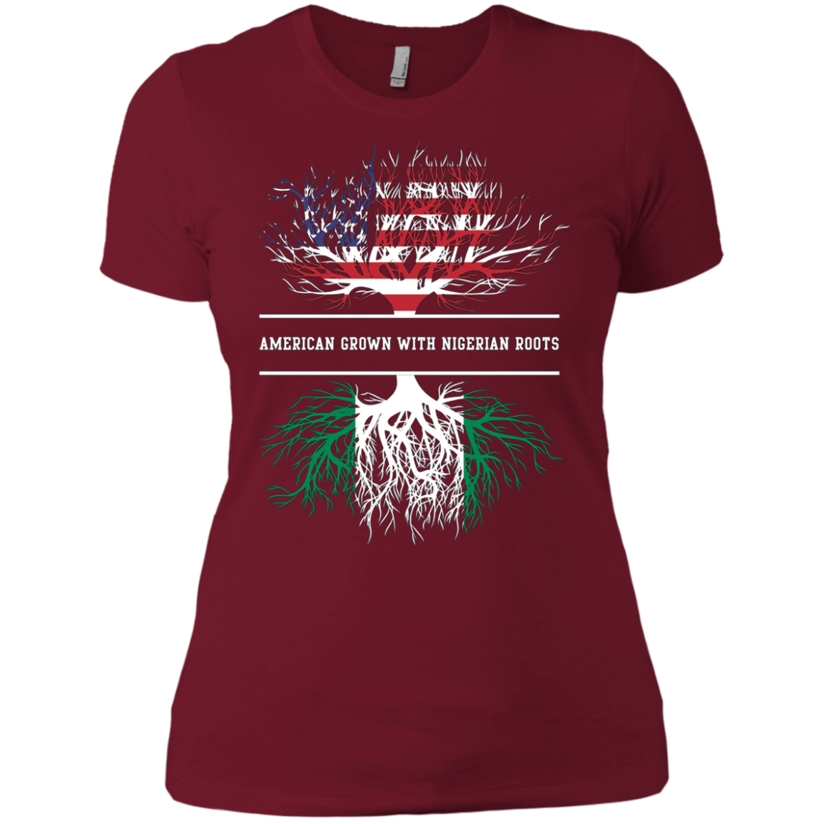 American Grown With Nigerian Roots T-Shirt Nigeria Tee