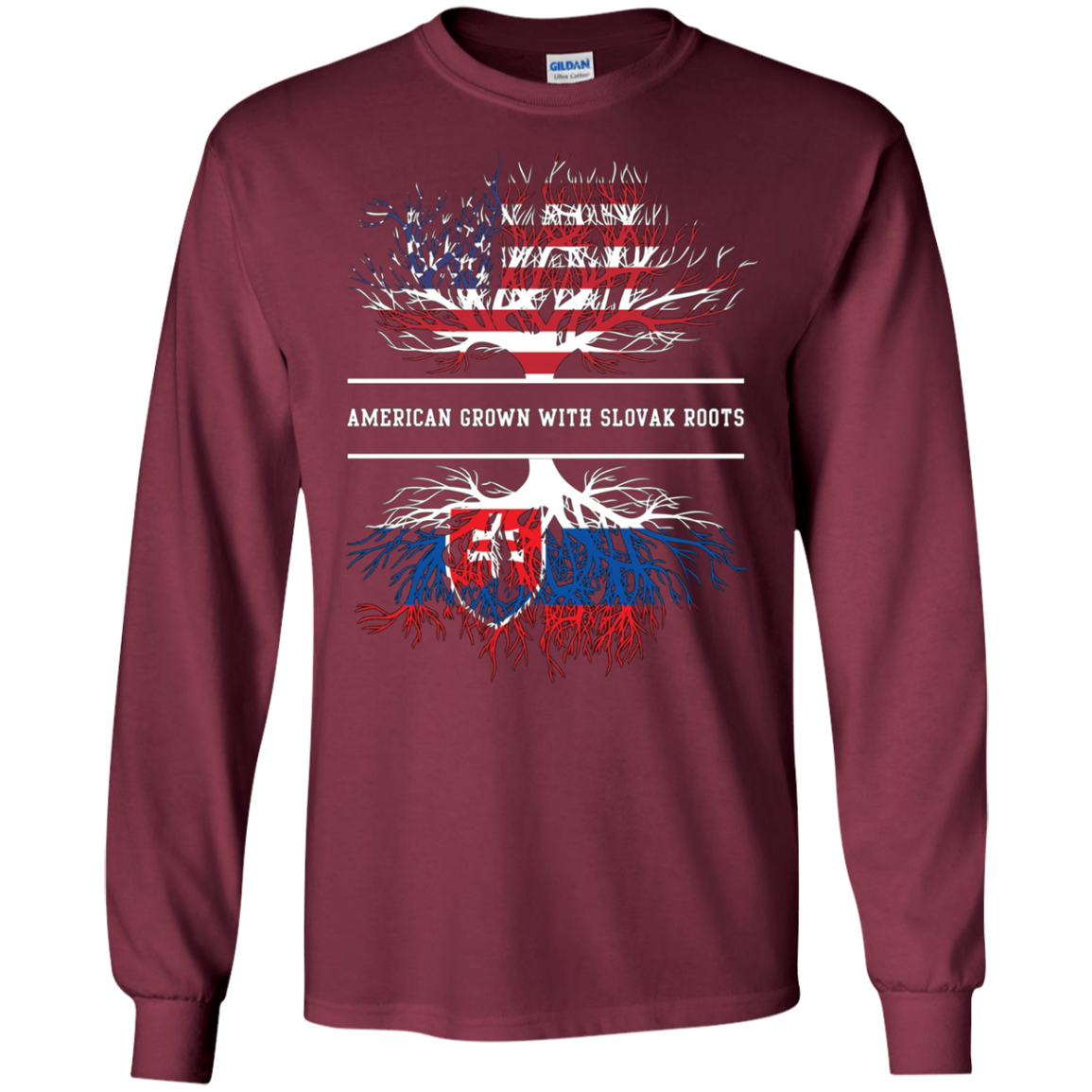 American Grown With Slovak Roots T-Shirt Slovakia Tee