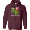 Image of Santa Riding Dinosaur Tyrannosaurus Gift Tshirt