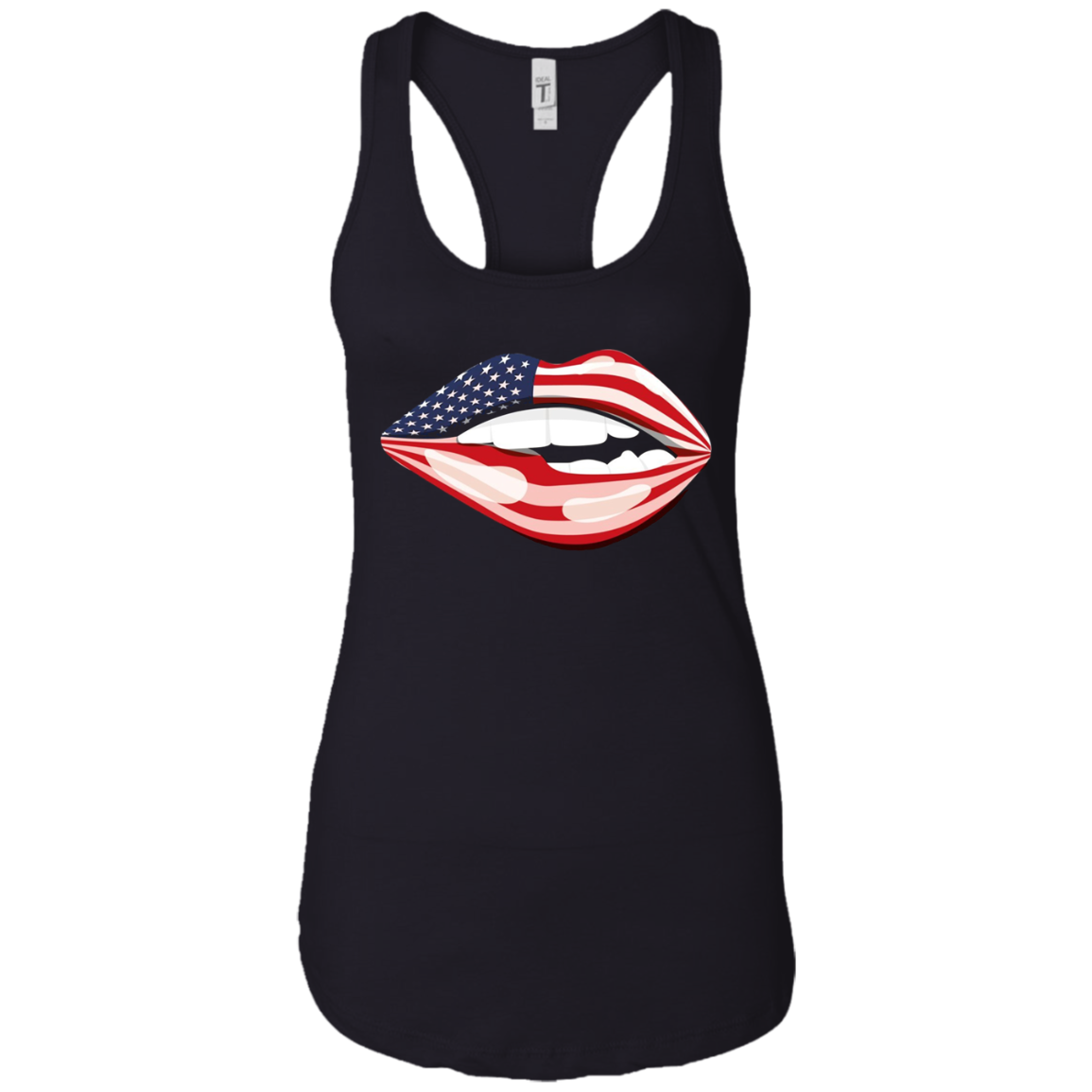 American USA Flag Lips - Independence Day 4th July Shirt
