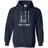 Image of Always Thin Blue Line Heart US Flag I've Got His Six T-shirt