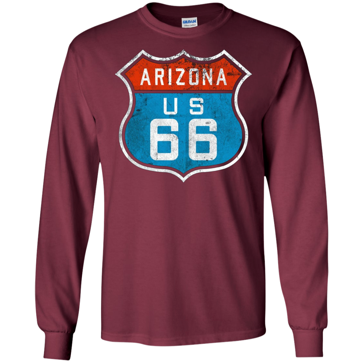 Arizona Route 66. Retro, Vintage, Distressed Grunge Tee