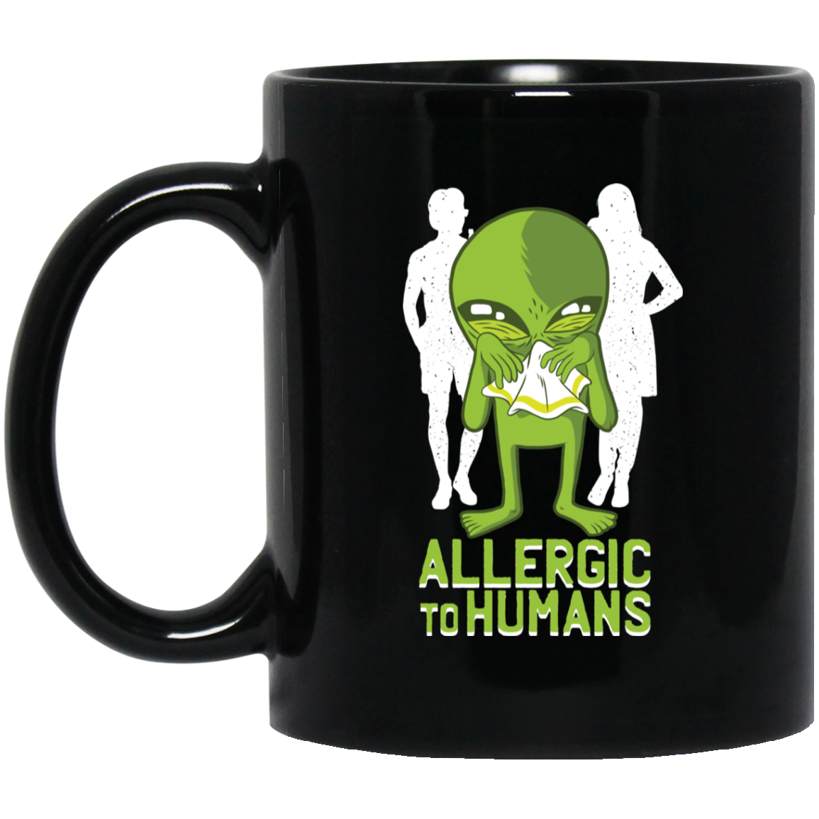 Allergic To Humans Funny Alien Galaxy Space Abduction Shirt