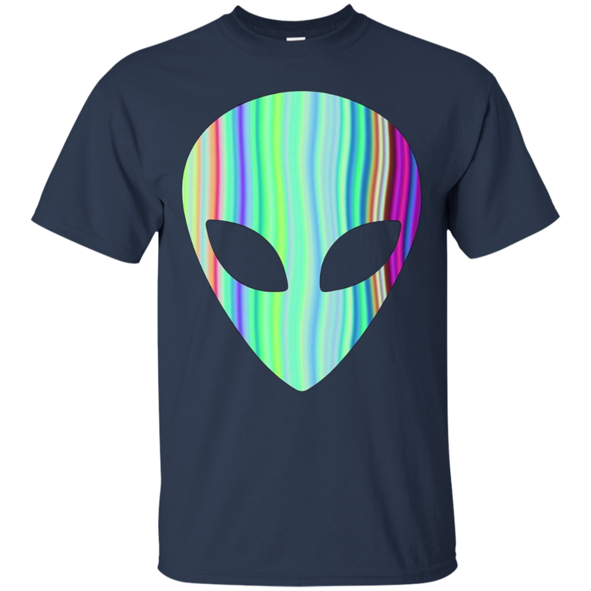 Alien Head - Holographic Cute UFO Tshirt Tee
