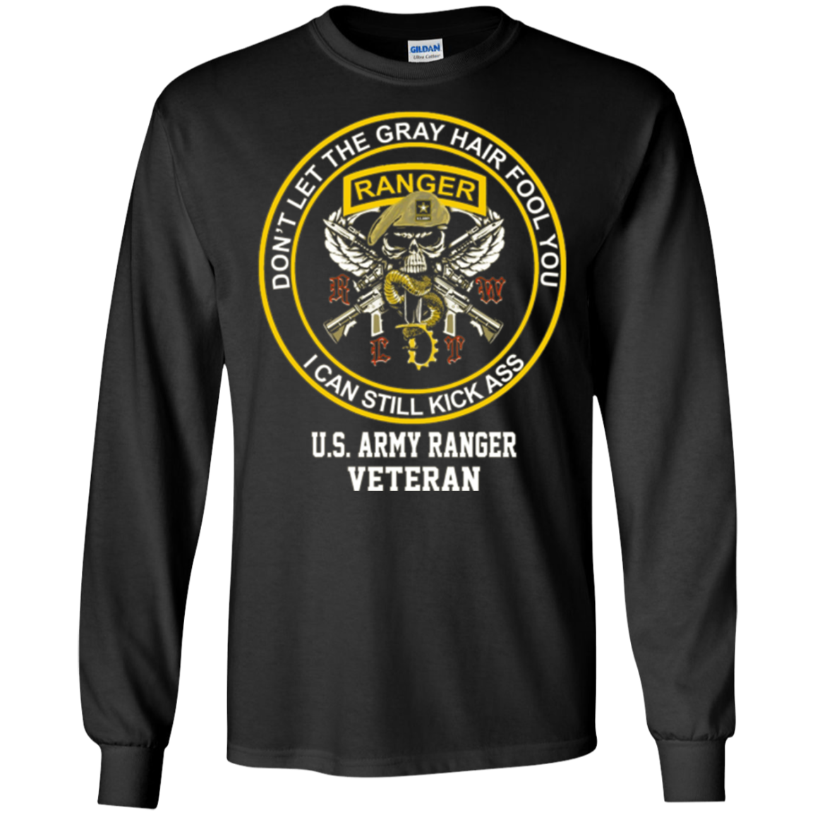 Army Ranger shirt- Don't let the gray hair fool you