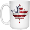 Image of Chemise américano-canadienne chemise drapeau feuille d'érable