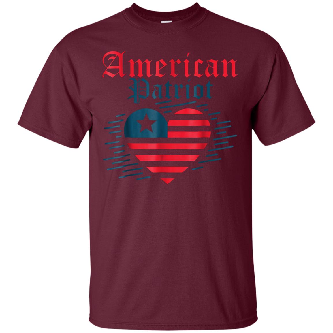 American Patriot Freedom Liberty Heart T Shirt Memorial Gift