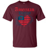 Image of American Patriot Freedom Liberty Heart T Shirt Memorial Gift