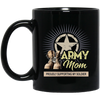 Image of Army Mom Proudly Supporting My Soldier T-Shirt Veterans Gift