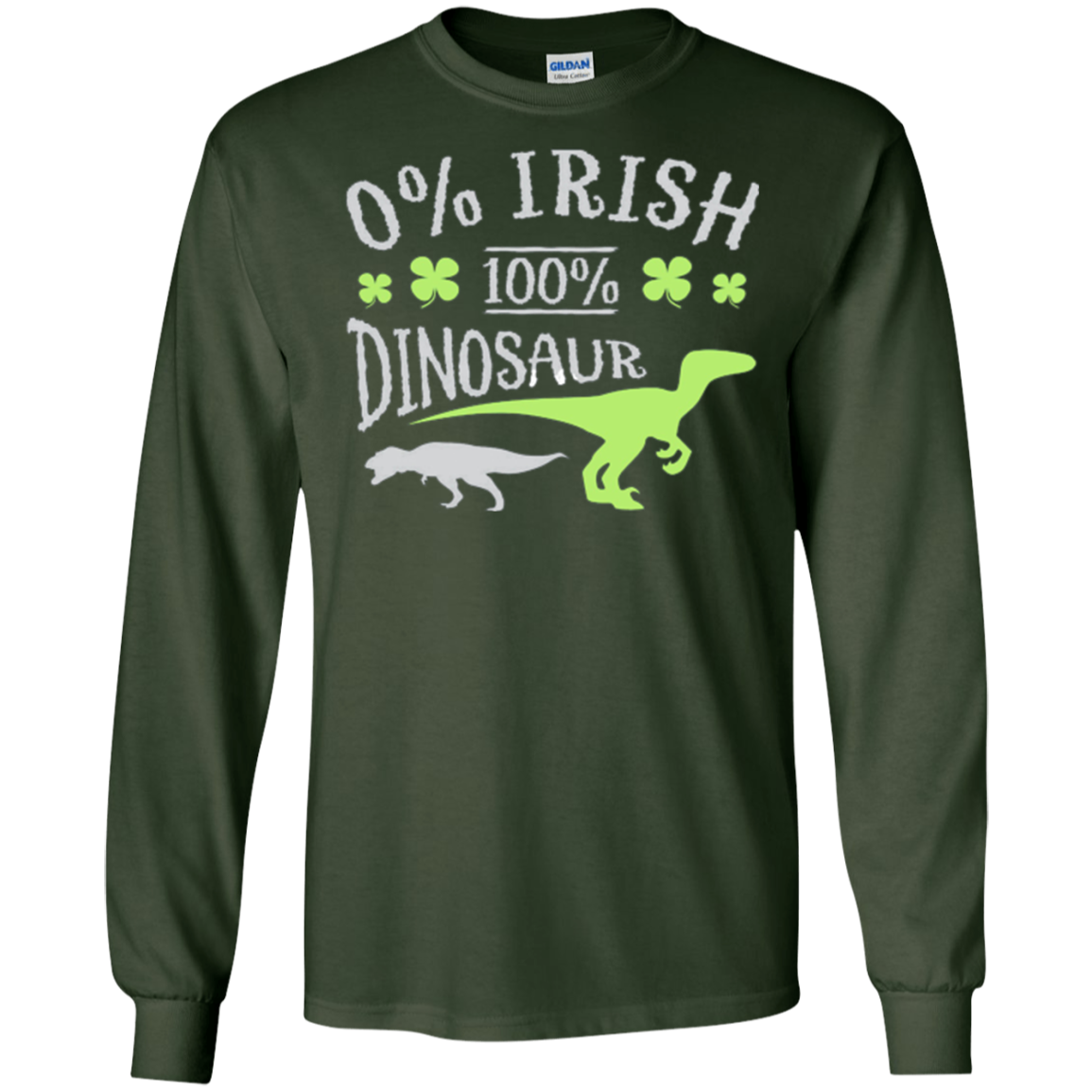 0% Irish 100% Dinosaur T-Shirt