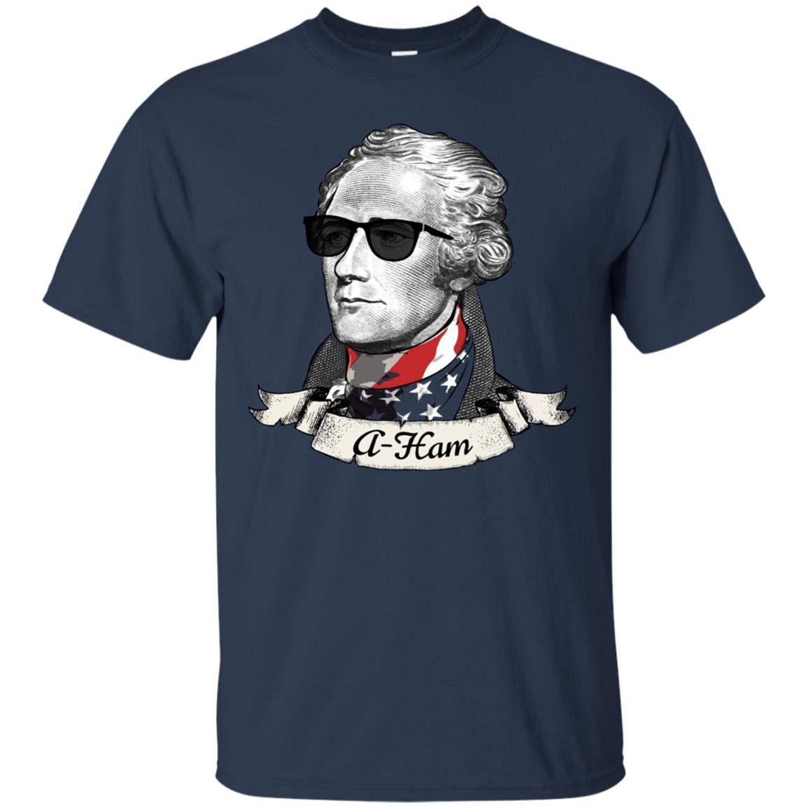 A-Ham Long Sleeve Patriotic Tee | Alexander Hamilton T-Shirt