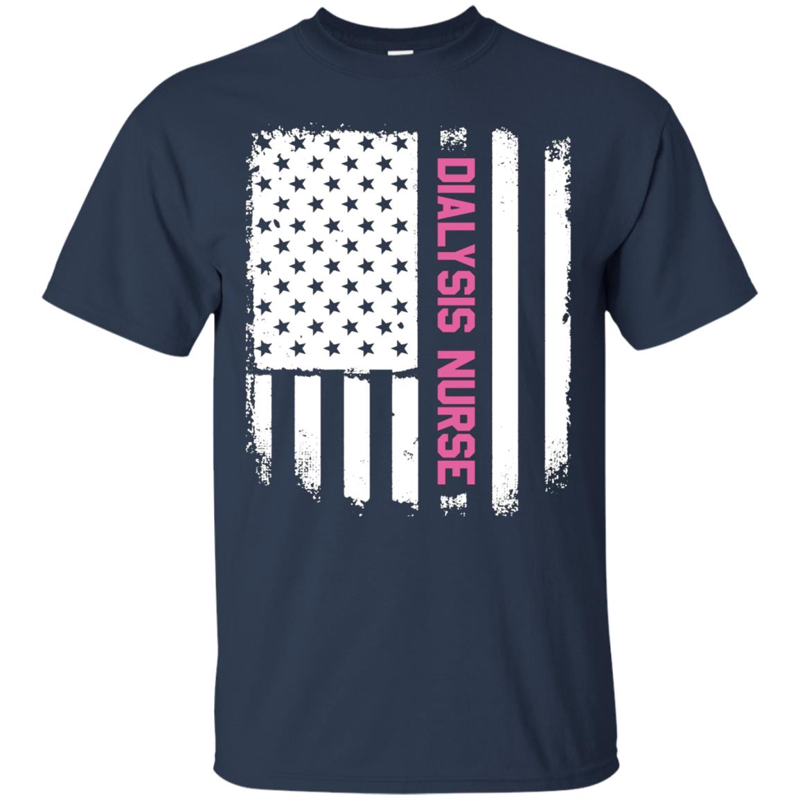 American Flag Nursing Dialysis Nurse T-Shirt
