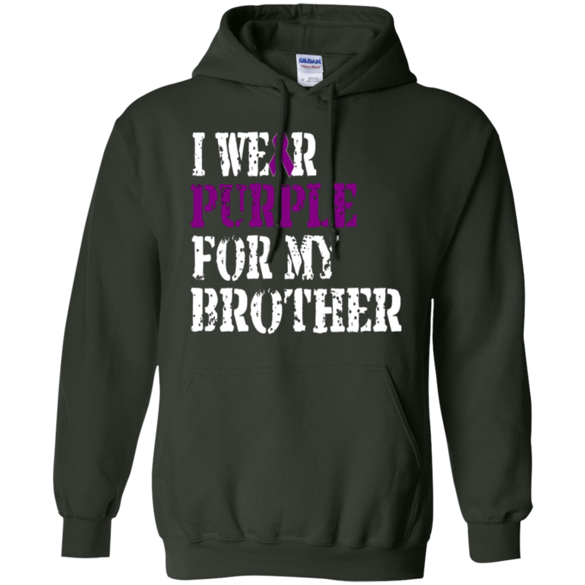 Alzheimer's Awareness T-shirt I Wear Purple For My Brother