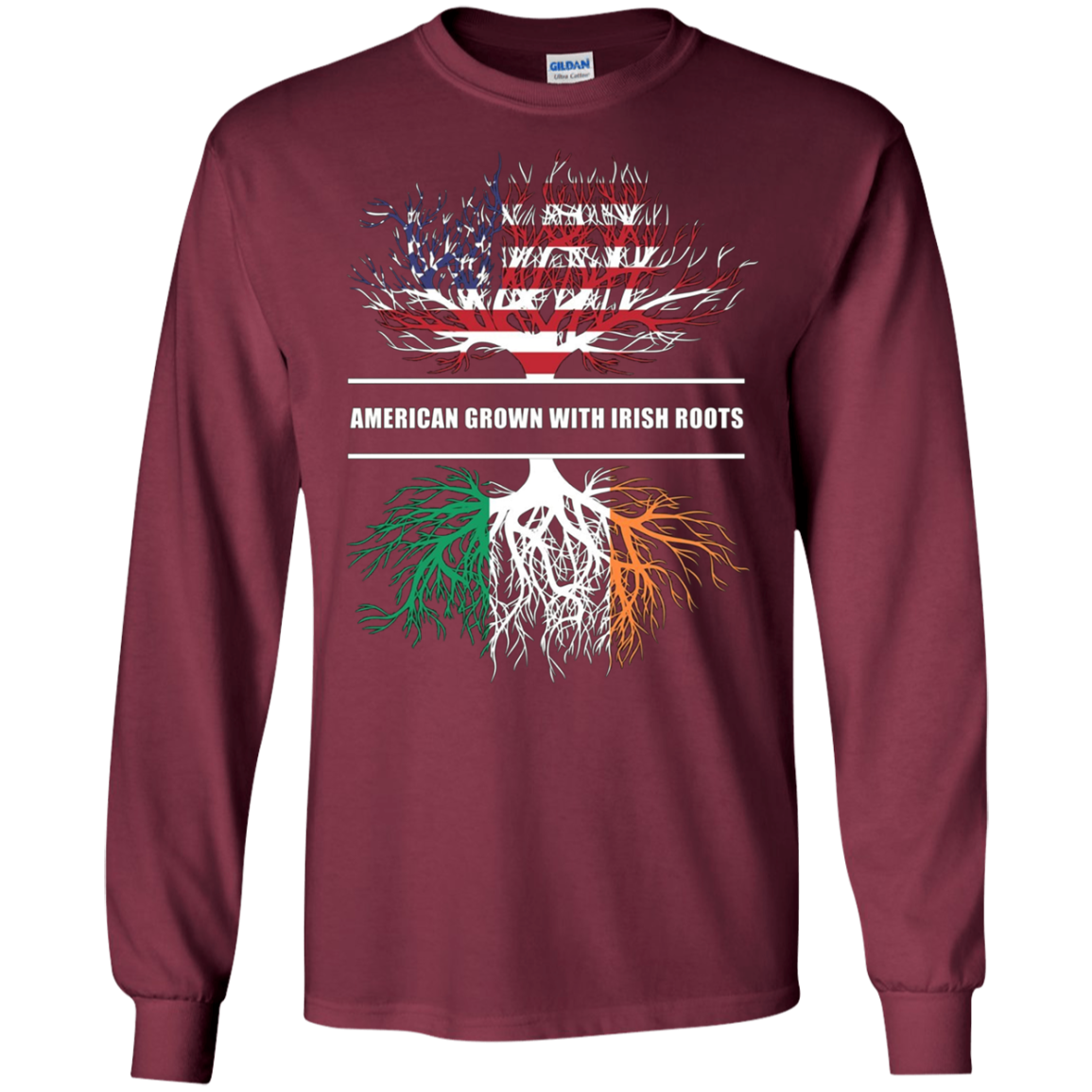 American Grown With Irish Roots T-Shirt Ireland Tee