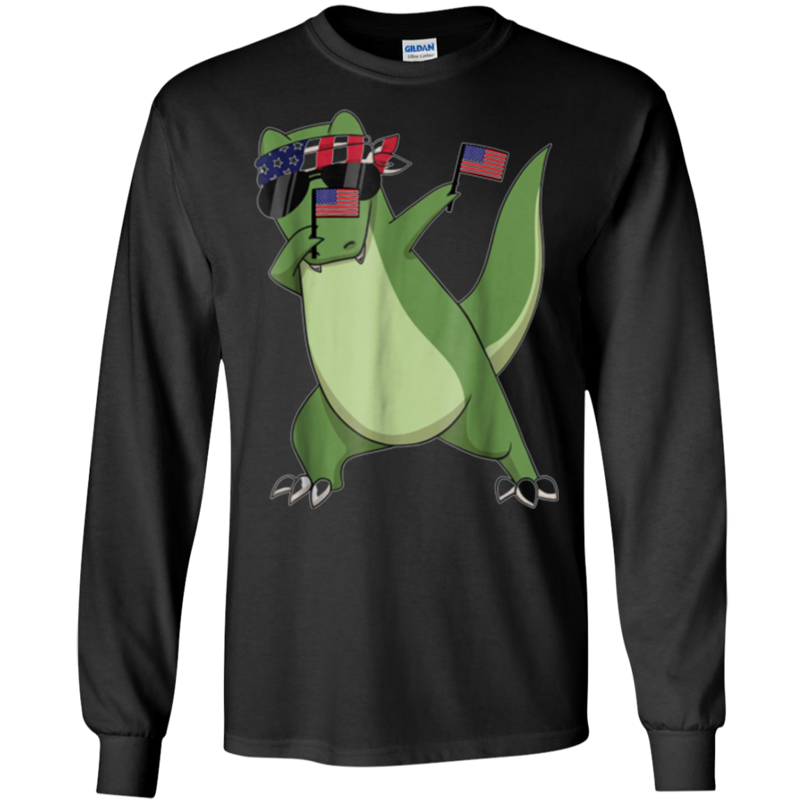 American Pride T-Rex Dinosaur USA Dabbing Funny T Shirt