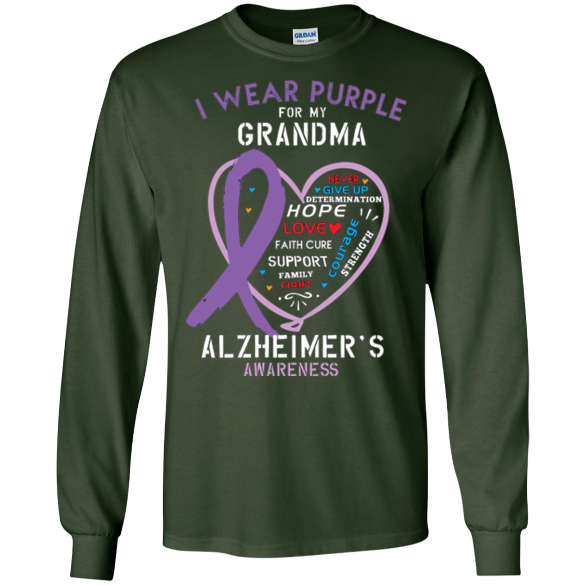 Alzheimer Support Shirt Awareness Month Purple Grandma