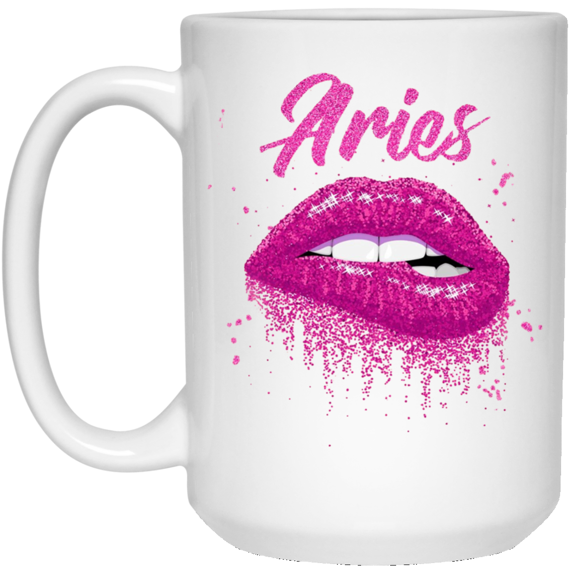 Aries Zodiac Birthday Pink Lips T-Shirt for Black Women