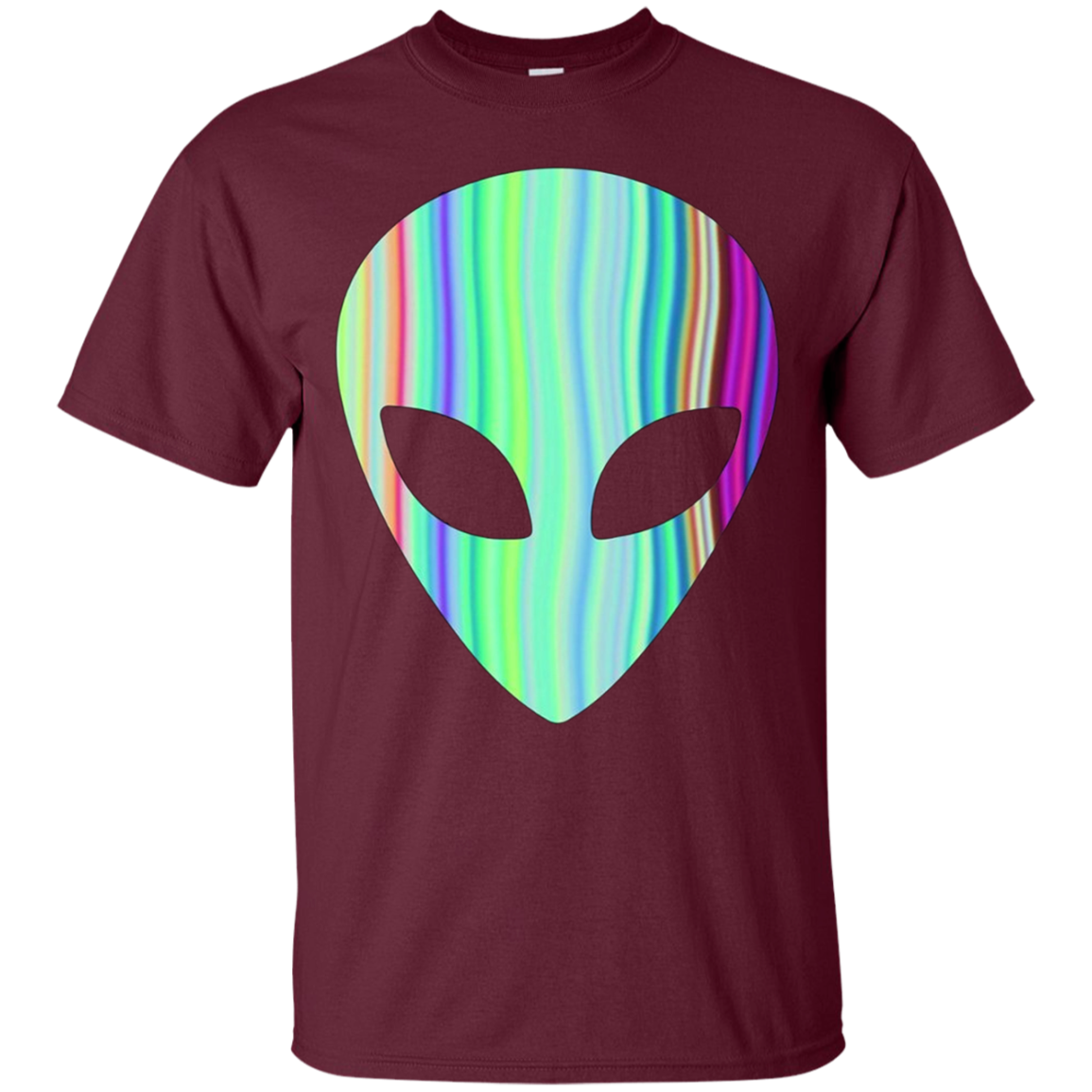 Alien Head - Holographic Cute UFO Tshirt Tee
