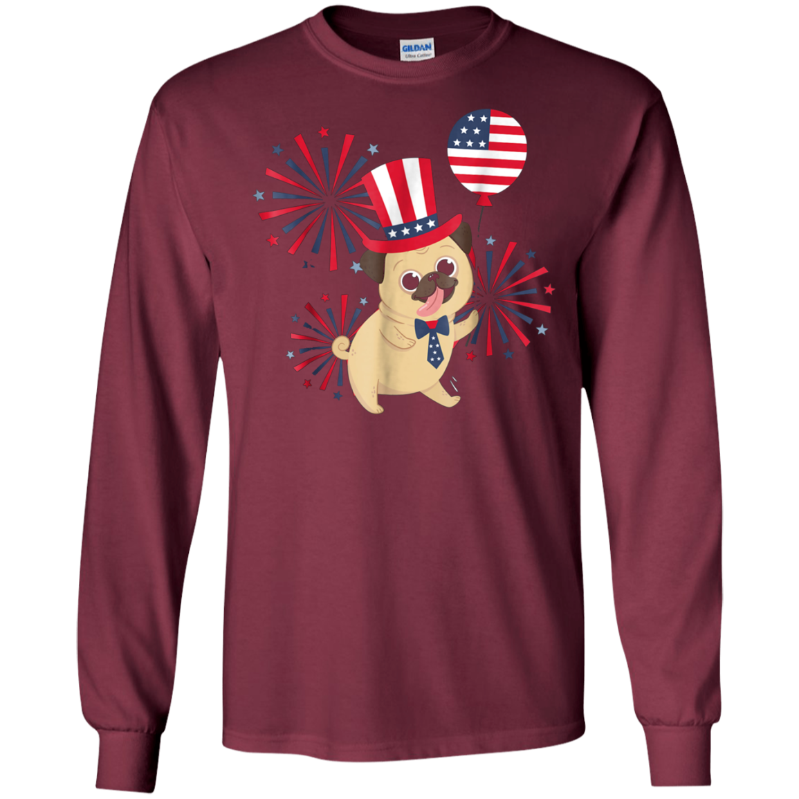 4th of July T-Shirt - Funny Fourth of July Pug Shirt