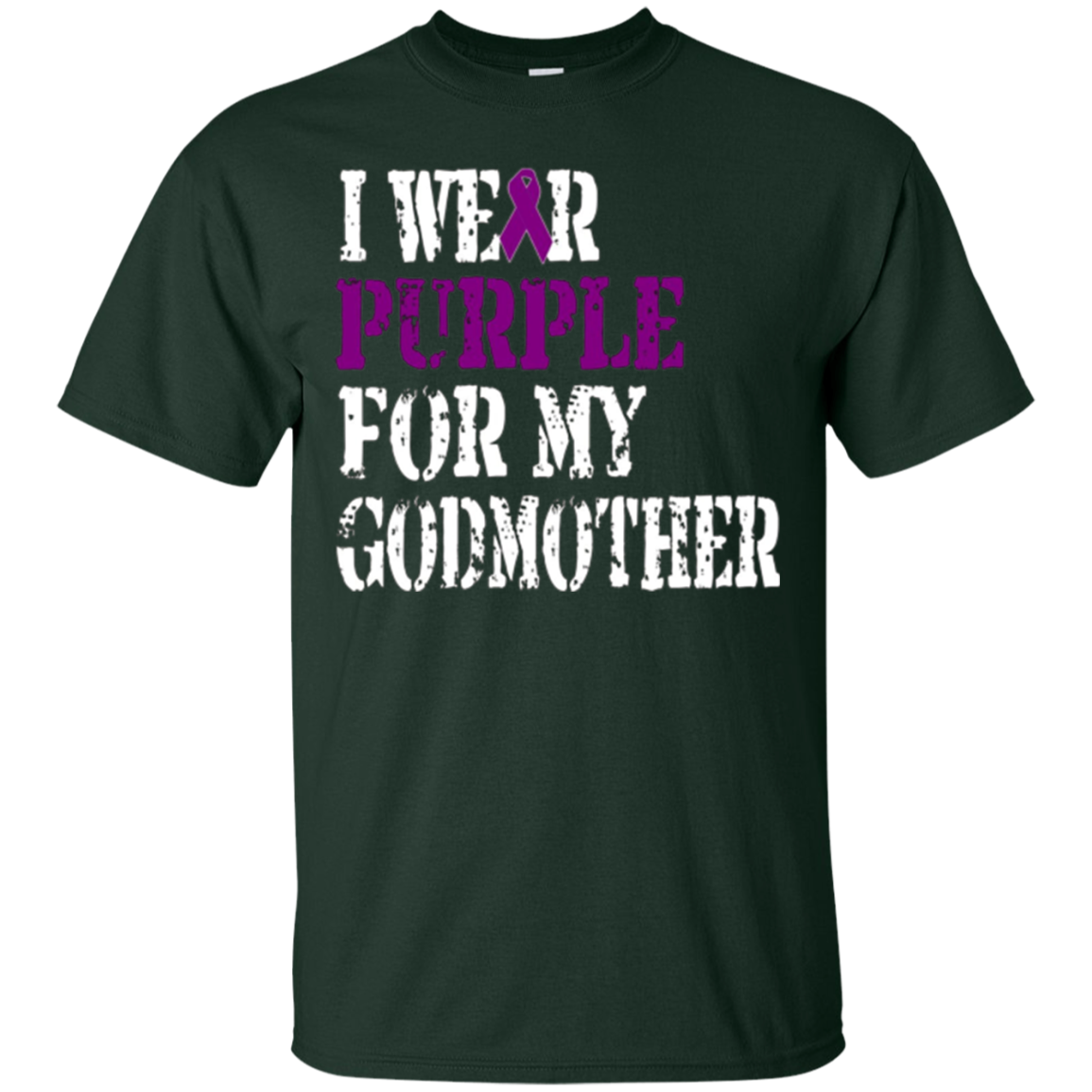 Alzheimer's Awareness T-shirt I Wear Purple For My Godmother