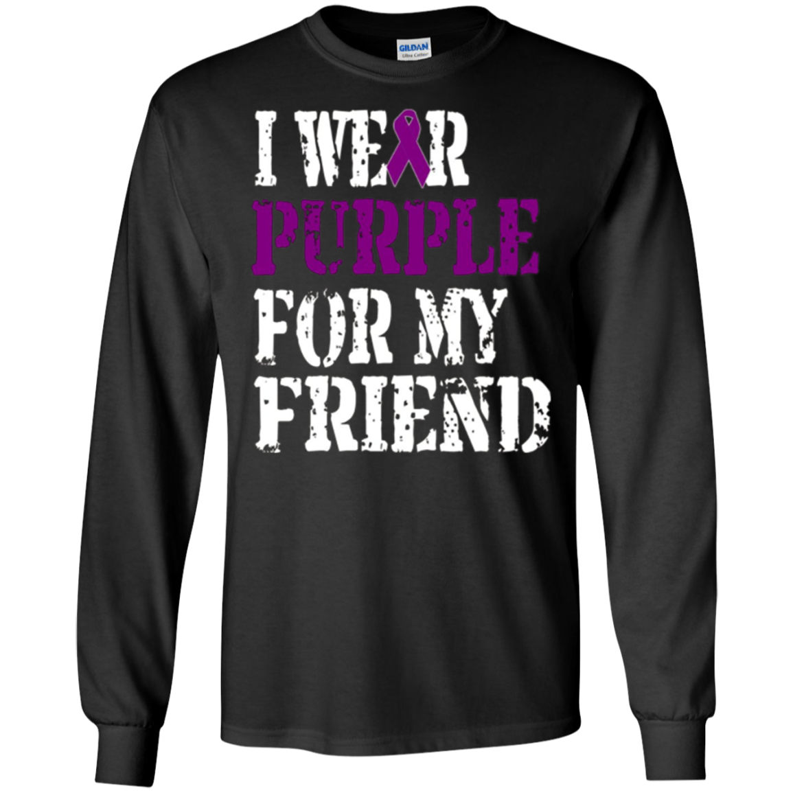 Alzheimer's Awareness T-shirt I Wear Purple For My Friend