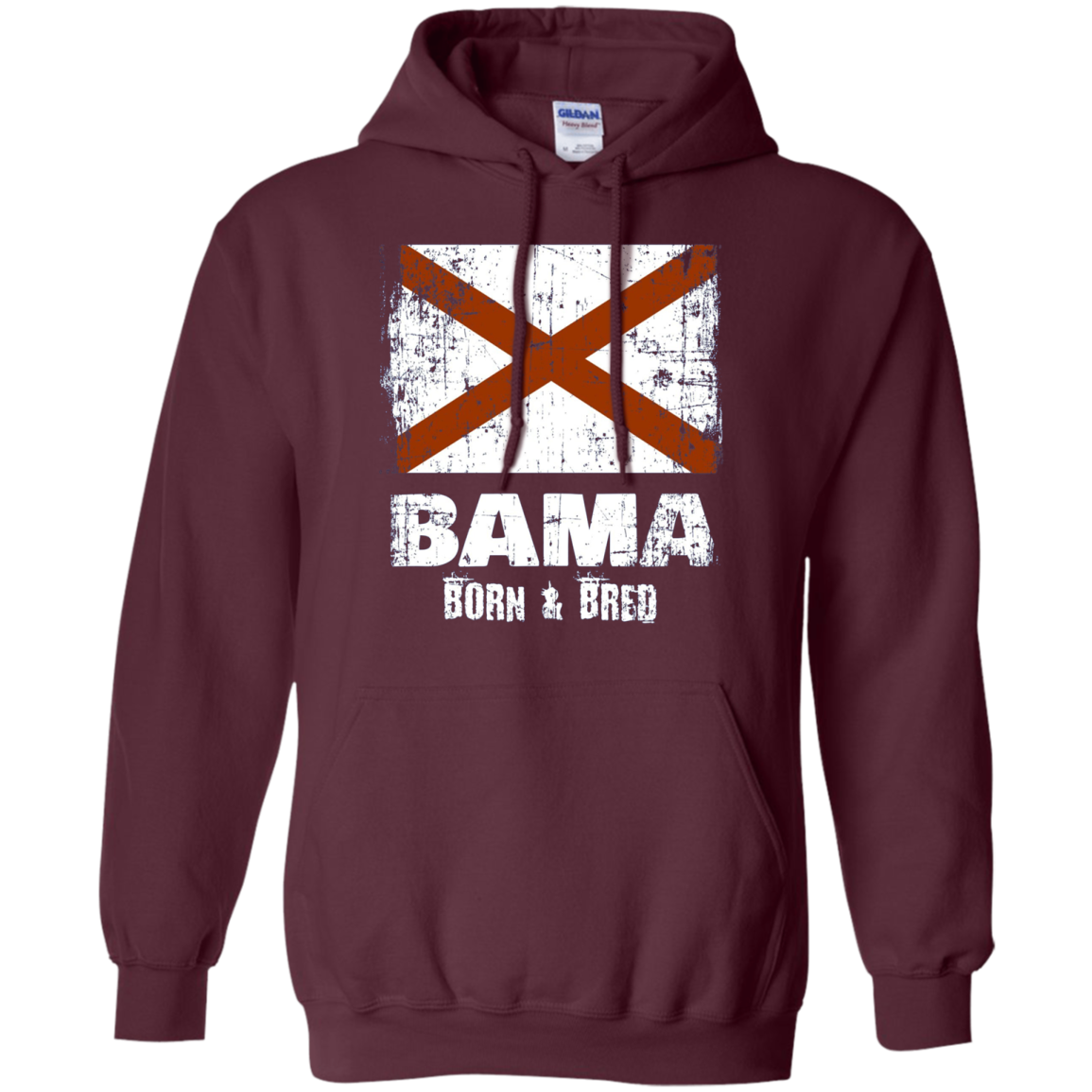 Alabama Shirt Vintage Design Bama Born Bred Gift Long Sleeve