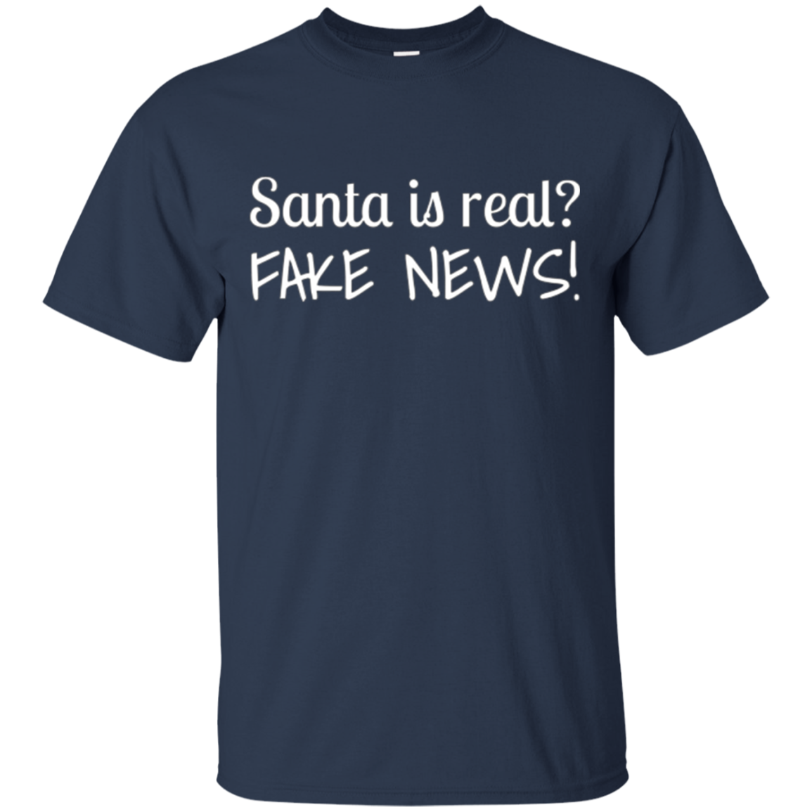 Santa Fake News T-Shirt Trump Joke Funny Christmas Gift