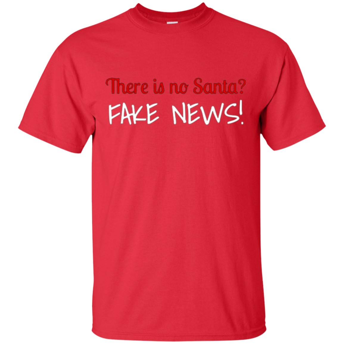 Santa Fake News T-Shirt Trump Joke Funny Christmas Gift