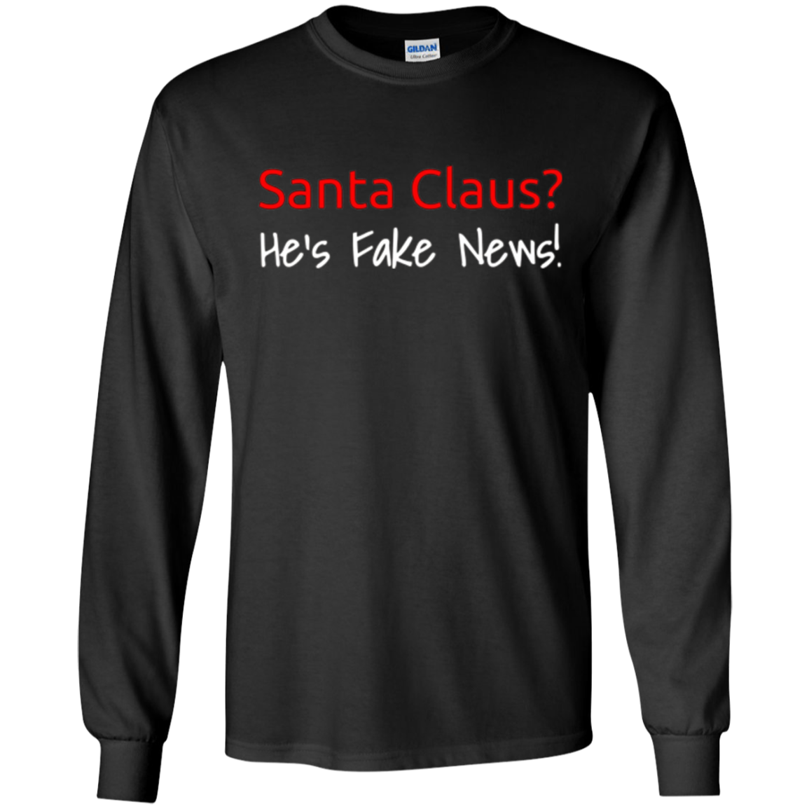 Santa Fake News T-Shirt Trump Joke Funny Christmas Gift