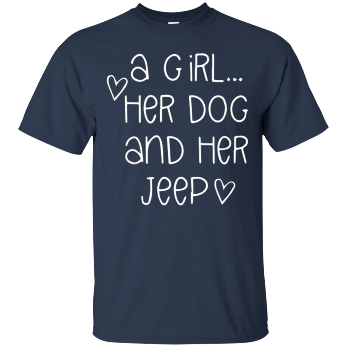 A Girl...Her Dog And Her Jeep T shirt