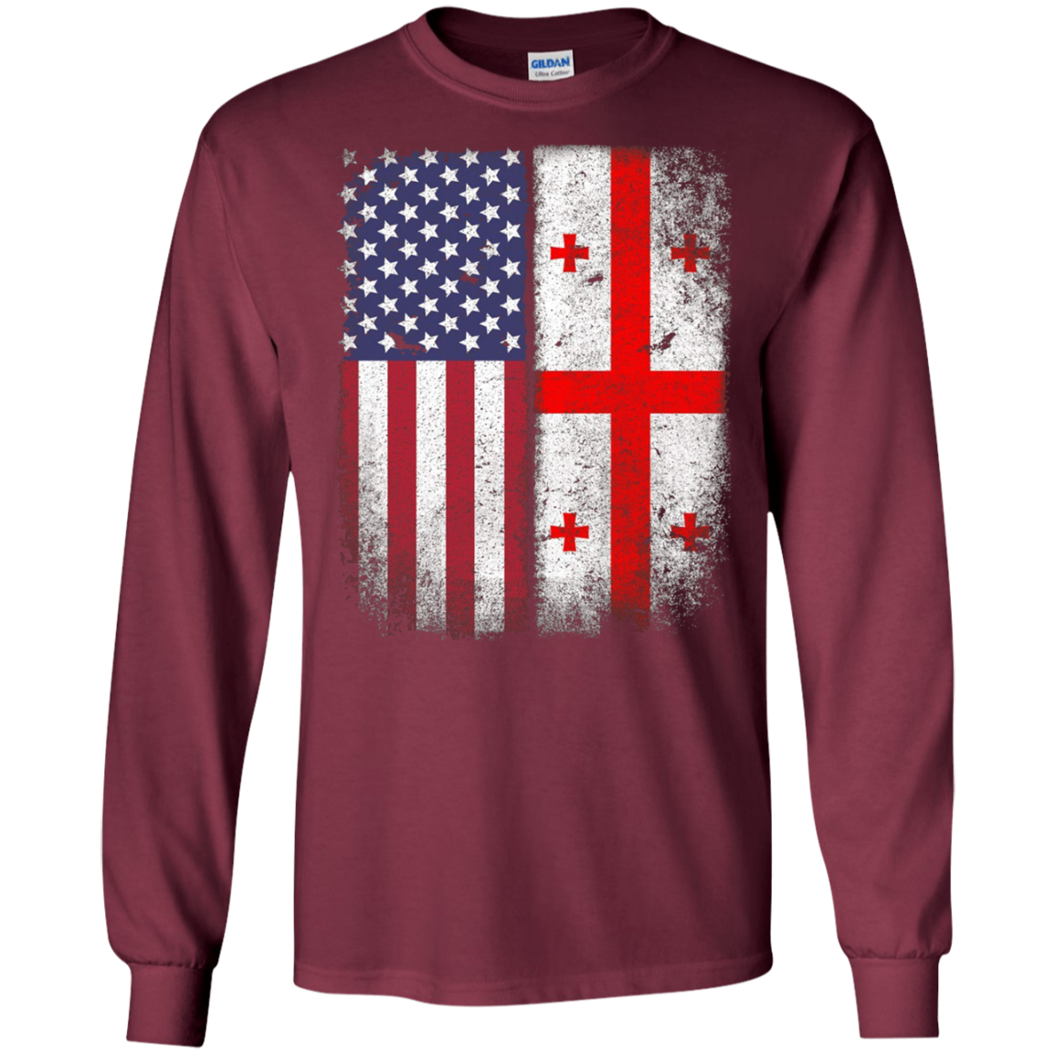 American Georgian Flag T-shirt Georgia Republic Country
